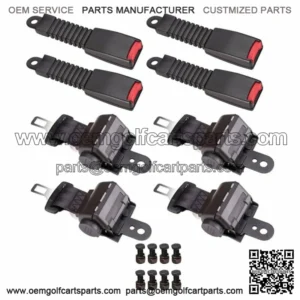 Golf Cart Seat Belts Lap Set Retractable For EZGO/Yamaha/Club Car 4 Sets