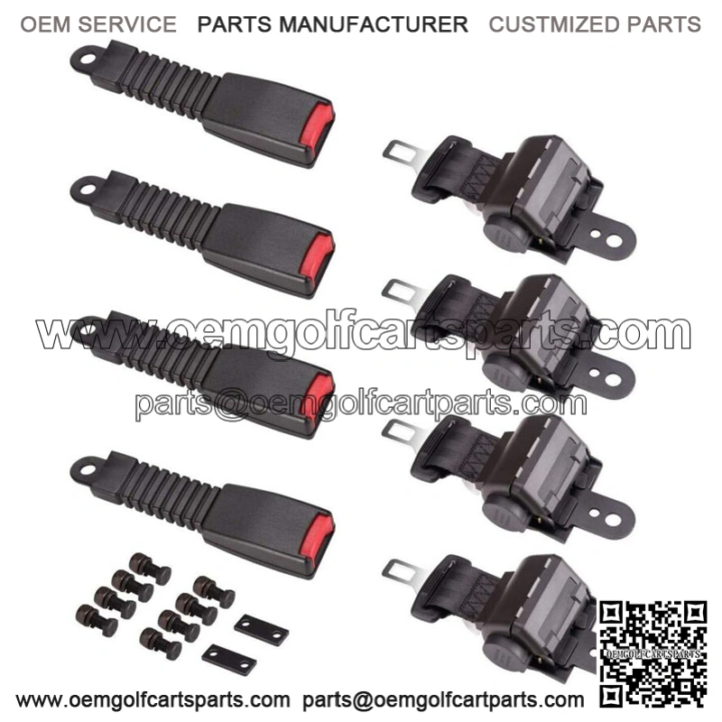4PCS 42" Universal Golf Cart Retractable Seat Belts for EZGO Yamaha Club Car