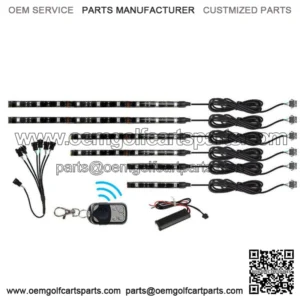 6Pcs Golf Cart LED Lighting Under Glow Light Neon Kit for Club Car EZGO
