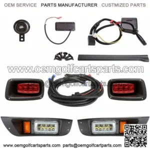 Golf Cart Deluxe LED Headlight/ Tail Light Kit for EZGO TXT 12-48V Legal Street