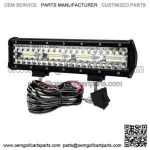 12/14" 240W Front Bumper LED Light Bar Combo Driving For Club Car EZGO Golf Cart