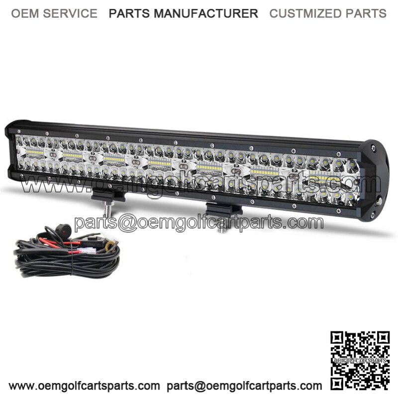 20" Bumper Led Work Light Bar + Wiring Kit For Club Car EZGO Golf Cart VS 22"