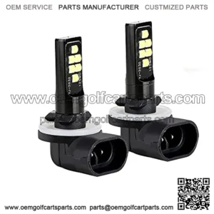 Golf Cart 12V LED Light Headlights Bulb for EZGO 1994+, Club Car DS 1999+ and Club Car Precedent 2004+, Pack of 2