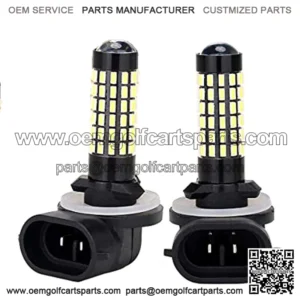 881 Golf Cart LED Head Light Bulb for EZGO, Club Car DS & Precedent, Headlight or Fog Light Replacement Bulb, Pack of 2