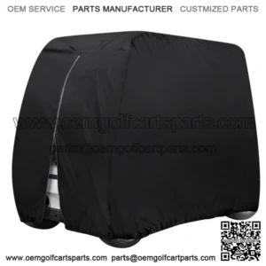 Waterproof Golf Cart Cover Zipper 4 Passenger EZ GO Club Car Yamaha Elastic Hem