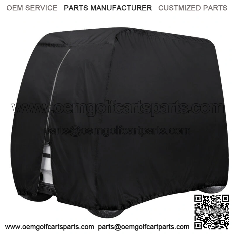 Waterproof Golf Cart Cover Zipper 4 Passenger EZ GO Club Car Yamaha Elastic Hem
