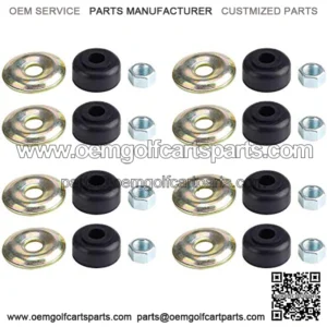 Golf Cart Shock Absorber Bushing Kits for Club Car G&E DS Precedent 1982-Up and EZGO TXT 1989-Up, Replace OEM 1011415,1010142