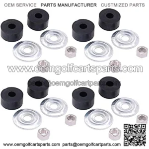 Shock Bushing Kit for EZGO 1989-Up TXT Marathon for Club Car DS Precedent 1982-Up Gas/Electric Golf Cart Front Rear Stud 1011415 Set of 4