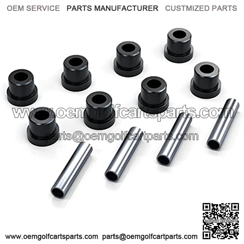 Golf Cart Rear Leaf Spring Bushing Kit for EZGO TXT/Medalist 1994-up Gas/Electric, Club Car DS 1992-up, 8 Bushings 4 Metal Spacers