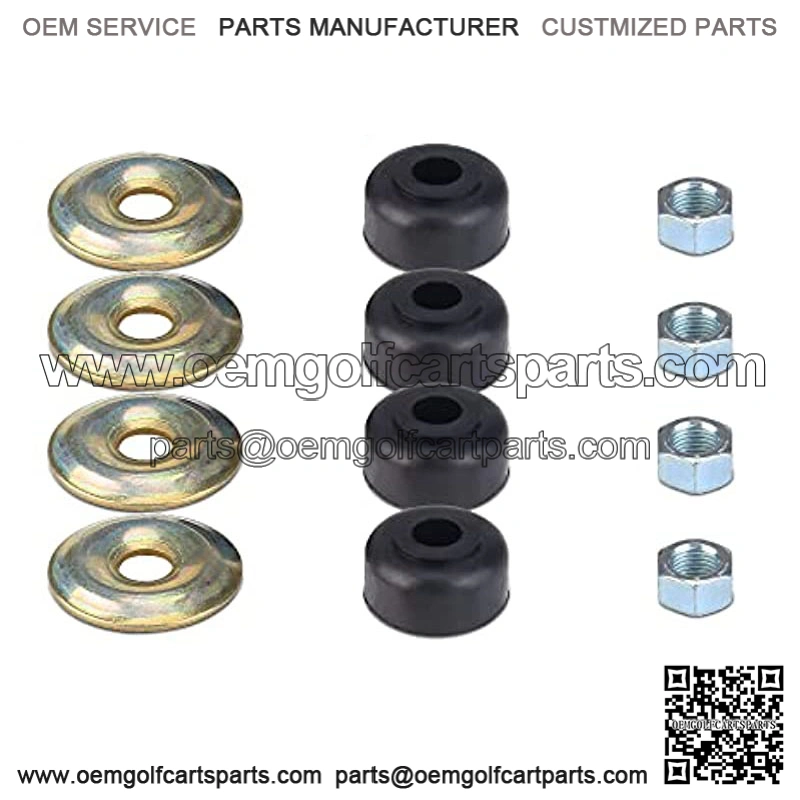 Golf Cart Shock Absorber Cushion Bushing Kit for EZGO TXT Marathon 1989-up, Club Car DS and Precedent 1982-Up, OEM# 1011415 10194G1 10435G1