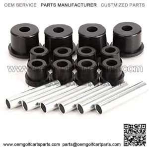 Golf Cart Rear Spring Bushing Kit for EZGO RXV 2008-up Electric and Gas, Includes 4 Large Bushings 620160, 8 Small Bushings 624030, 6 Steel Spacers 620161
