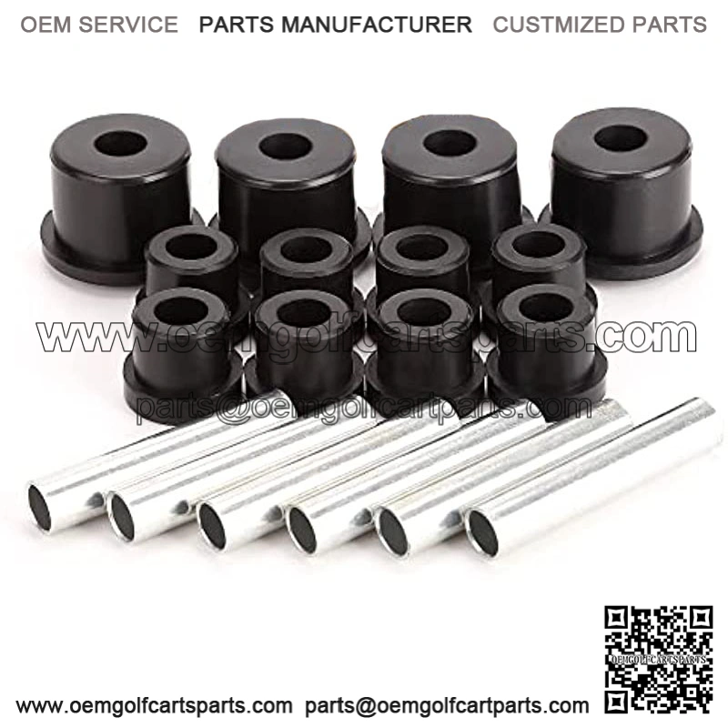 Golf Cart Rear Spring Bushing Kit for EZGO RXV 2008-up Electric and Gas, Includes 4 Large Bushings 620160, 8 Small Bushings 624030, 6 Steel Spacers 620161