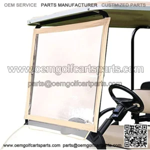 Golf Cart Foldable Windshield for EZGO RXV, Portable Clear Film PVC Impact-Resistant Windproof