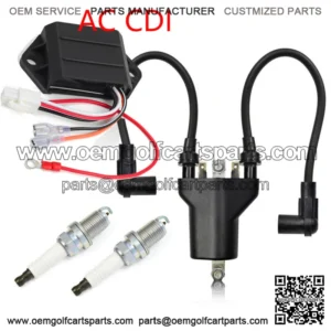 Ignition Coil Spark Plugs AC CDI Ignitor For EZGO Golf Cart 4 Cycle Gas 1991-02