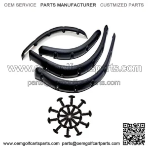 EZGO RXV Golf Cart Fender Flares (set of 4pcs) with black self-taping screws