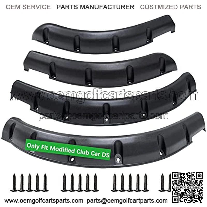 Golf Cart 4 Fender Flares-2 Front and 2 Rear fit Club Car DS Precedent,Yamaha G22 G29,EZGO RXV and TXT with Stainless Steel Screw kit