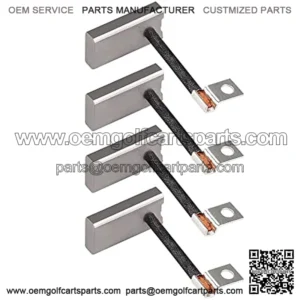 Golf Cart Starter Generator Brush Kit for EZGO, Club Car, Yamaha, OEM# 81-81200 26658-G01 101869302 JF2-81111-00-00 JF2-H1111-00-00, Set of 4