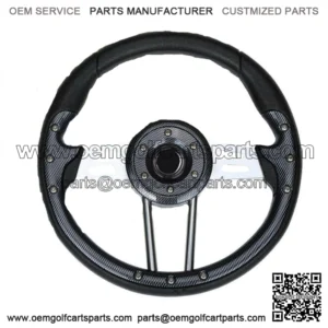 12.5 Inch Golf Cart Parts Steering Wheel Fit EZGO Club Car Yamaha Carbon Fiber