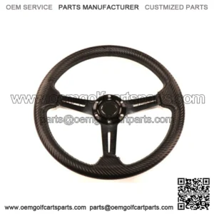 Carbon Fiber Wrapped Golf Cart Steering Wheel for EZGO Yamaha and Club Car