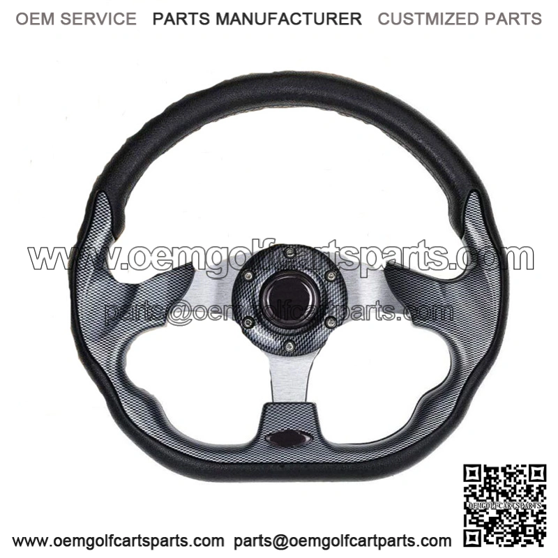 Carbon Fiber Golf Cart Steering Wheel for EZGO Club Car Yamaha-Gray