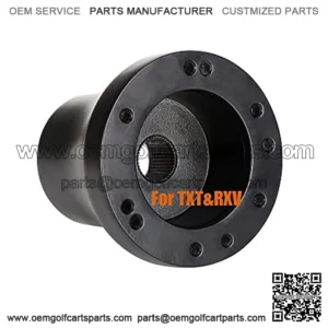 Golf Cart Steering Wheel or Adapter, Generic of Most Golf cart EZGO Club Car Yamaha (Steering Wheel Adapter for TXT&RXV -Black)