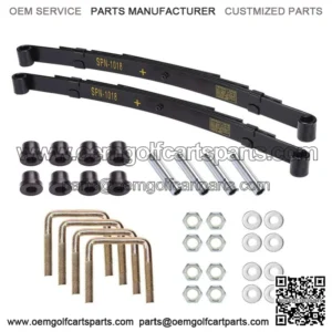 Heavy Duty Rear 4-Leaf Spring Kit with Bushings & Sleeves for EZGO TXT Golf Cart