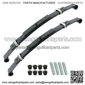 Heavy Duty Rear Leaf Springs for Ezgo TXT 1996-2013 Golf Cart (Set of 2) 3-Leaf