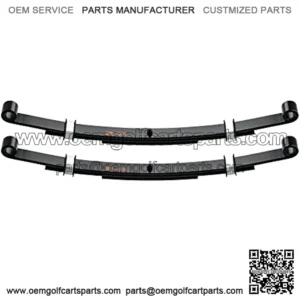 Golf Cart EZGO Heavy Duty 3-Leaf Spring Kit with Bushings & Sleeves & U Bolts fit for EZGO TXT 1995-2013, OEM 70506-G01,74135-G01, 74207-G01, 74207-G03 (2 Packs)