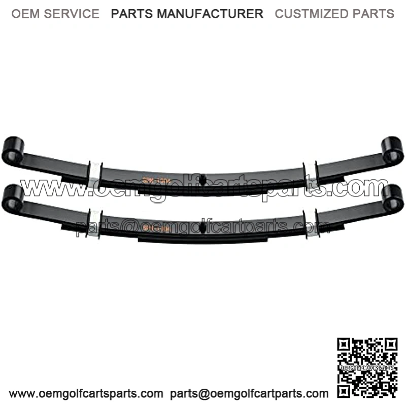 Golf Cart EZGO Heavy Duty 3-Leaf Spring Kit with Bushings & Sleeves & U Bolts fit for EZGO TXT 1995-2013, OEM 70506-G01,74135-G01, 74207-G01, 74207-G03 (2 Packs)