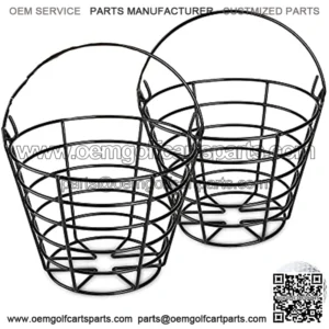 Golf Ball Basket Metal Range, Golf Ball Bucket with Handle, Golfball Container, Holds 50 Balls (Golf Balls are Excluded)
