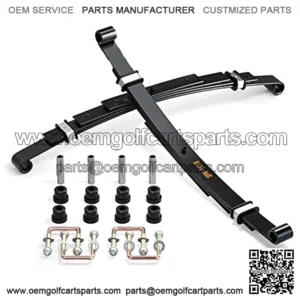 Golf Cart Rear Heavy Duty 4-Leaf Spring Kit with Bushings Sleeves and U Bolts for EZGO TXT 1994-2013 74207-G02 72618-G01