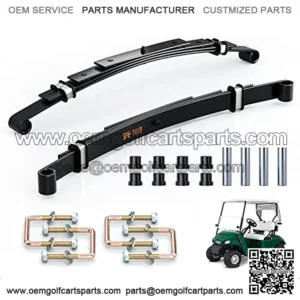 Golf Cart Rear Heavy Duty 4-Leaf Spring Kit with Bushings & Sleeves Kit for EZGO TXT Golf Cart 1995-2013