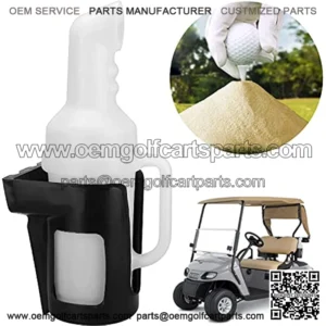 Sand Bottle for Golf Cart Universal with Rattle Proof Holder for Golf Cart Club Car EZGO Yamaha