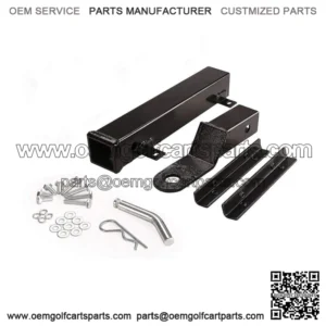 Golf Cart Rear Seat Trailer Hitch w Receive Fit Club Car EZGO Yamaha