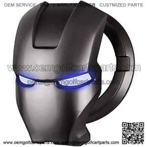 Techouter Car Engine Start Button Cover,GM Ignition Switch Decorative Cover,Lron Man car Start Ring with Scratch-Resistant Decorative Stickers??Black??