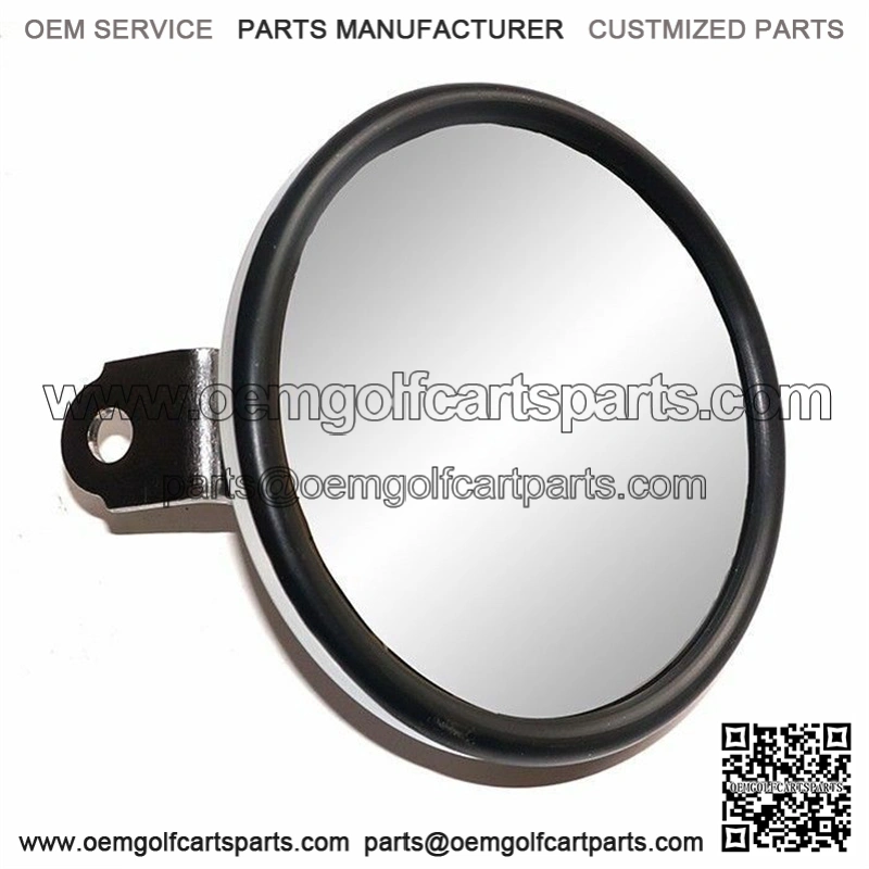 Universal 5" Round Chrome Convex Golf Cart Mirror fits Club Car, EZGO,Yamaha