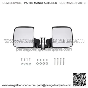 Golf Cart Side Mirror Universal Mount Rear View Fold-In For Club Car EZGO Yamaha