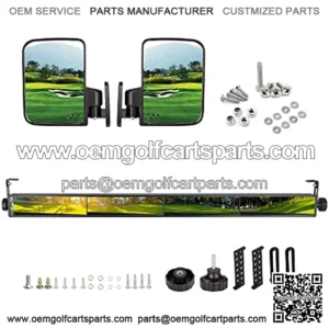 Golf Cart Mirror, Side Mirror and Rear View Mirror for Yamaha EZGO Club Car