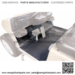EZGO TXT Golf Cart Rubber Diamond Plate Black Floor Mat 2001.5 to 2009 1/2