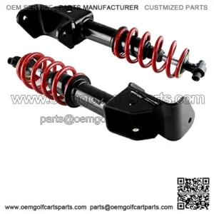 Yamaha Front Shock Absorbers Kit with Red Colie Spring for Golf Cart G29 Drive Replace OEM # JW2-F3390-00-00 JW2-F3350-00 Driver & Passenger Sides
