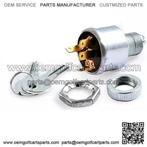 EZGO Ignition Switch and Key Kits for 1981-up Gas Electric Golf Cart - 4 Terminal with Lights OEM# 33639G01