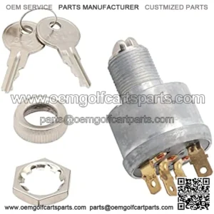 Ignition Switch and Starter Switch Key for EZGO TXT 1981-Up Golf Cart 33639-G01