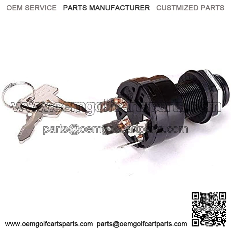Golf Cart Ignition Switch 4-PIN for Golf Cart Club Car Precedent (2004 Up) Replacement Part 1025151 - with Club Car Key 2pcs