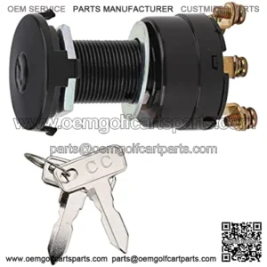 Ignition Key Switch 12 Volts Starter Switch for Club Car DS 1996-up Gas Golf Cart, Turf Carryall I and II, XRT and Precedent, Replace 101826301, 1012505, On/Off Style