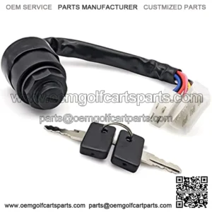 J10-82508-20 Ignition Switch with Keys Compatible with Yamaha Gas 2 Cycle Golf Cart G1 Models 1979-1989 Replace J17-82508-20