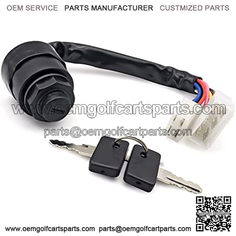 J10-82508-20 Ignition Switch with Keys Compatible with Yamaha Gas 2 Cycle Golf Cart G1 Models 1979-1989 Replace J17-82508-20