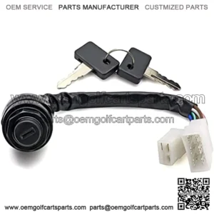 Ignition Switch Compatible with Yamaha Gas 2 Cycle Golf Cart G1 1979-1989 J17-82508-20 J10-82508-20