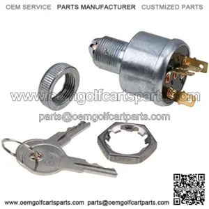 Ignition Starter Switch Key Fit for Golf Cart EZGO TXT 1981-up Gas/Electric (with Lights) 33639-G01 33639G01 with 2Pcs Key