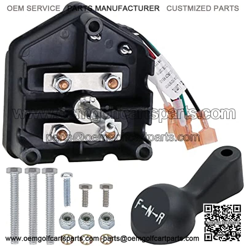 Golf Cart 48 Volt Forward Reverse Switch Assembly, Handle, screws and nuts kit, Heavy Duty Forward and Reverse Switch, Fits Club Car DS Electric 1996 and Newer 48V, Replaces Club Car 101753005