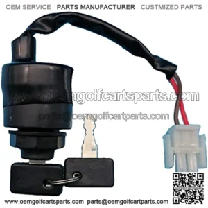 Ignition Key Switch & Keys Compatible with Yamaha Golf Cart G11 G16 G19 G20 G21 G22 JN8-82510-00 JN8-82510-01 JN8-82510-09 Gas or Electric 1996-2000 2001 2002 2003 2004 and Up Z459